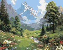 Carica l&#39;immagine nel visualizzatore di Gallery, Dipingere con i numeri - Torrente del Ghiacciaio Figured&#39;Art