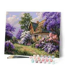 Carica l'immagine nel visualizzatore di Gallery, Dipingere con i numeri - Cottage con Giardino di Lillà Figured'Art