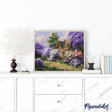 Carica l&#39;immagine nel visualizzatore di Gallery, Dipingere con i numeri - Cottage con Giardino di Lillà