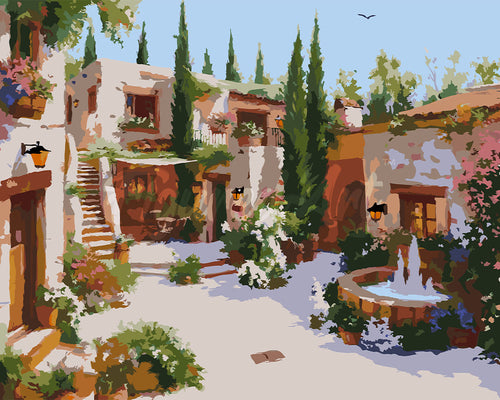 Dipingere con i numeri - Cortile della Villa Bianca Figured'Art