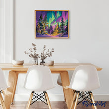 Carica l'immagine nel visualizzatore di Gallery, Dipingere con i numeri - Foresta sotto l’Aurora
