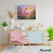 Carica l&#39;immagine nel visualizzatore di Gallery, Dipingere con i numeri - Tramonto tra i Fiori di Campo