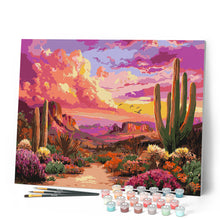 Carica l'immagine nel visualizzatore di Gallery, Dipingere con i numeri - Valle dei Cactus al Tramonto Figured'Art