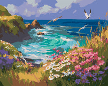 Carica l&#39;immagine nel visualizzatore di Gallery, Dipingere con i numeri - Vista sull’Oceano in Fiore Figured&#39;Art
