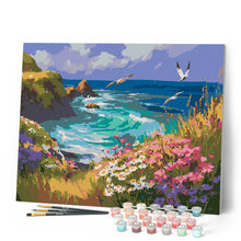 Carica l'immagine nel visualizzatore di Gallery, Dipingere con i numeri - Vista sull’Oceano in Fiore Figured'Art