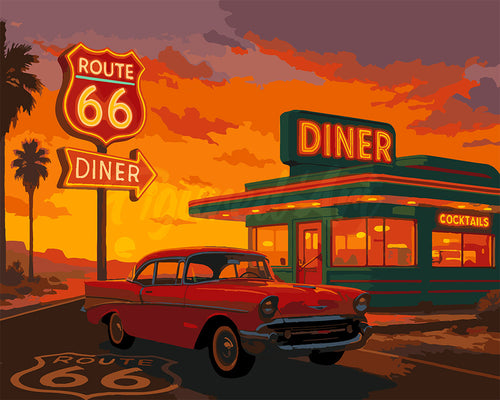 Dipingere con i numeri - Sosta e Auto d’Epoca Figured'Art
