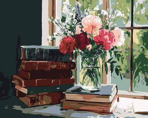 Dipingere con i numeri - Libri Antichi e Fiori Figured'Art