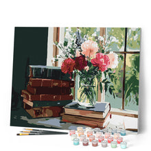 Carica l'immagine nel visualizzatore di Gallery, Dipingere con i numeri - Libri Antichi e Fiori Figured'Art