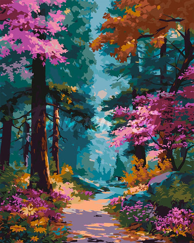 Dipingere con i numeri - Sentiero Fiorito nel Bosco Figured'Art
