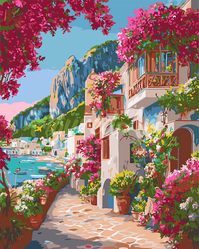 Dipingere con i numeri - Viale Fiorito a Capri Figured'Art