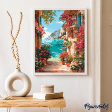 Carica l'immagine nel visualizzatore di Gallery, Dipingere con i numeri - Vista sulla Riviera Italiana