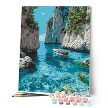 Carica l'immagine nel visualizzatore di Gallery, Dipingere con i numeri - Cala Blu Tranquilla Figured'Art