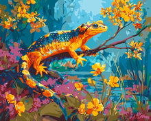 Carica l&#39;immagine nel visualizzatore di Gallery, Dipingere con i numeri - Salamandra Dorata Figured&#39;Art