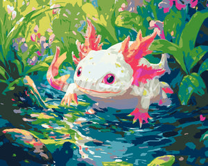 Dipingere con i numeri - Axolotl Nuotatore Figured'Art