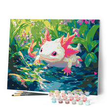 Carica l'immagine nel visualizzatore di Gallery, Dipingere con i numeri - Axolotl Nuotatore Figured'Art
