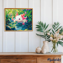 Carica l'immagine nel visualizzatore di Gallery, Dipingere con i numeri - Axolotl Nuotatore