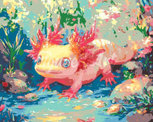 Carica l&#39;immagine nel visualizzatore di Gallery, Dipingere con i numeri - Axolotl al Sole Figured&#39;Art
