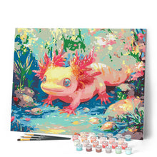 Carica l'immagine nel visualizzatore di Gallery, Dipingere con i numeri - Axolotl al Sole Figured'Art