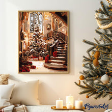 Carica l&#39;immagine nel visualizzatore di Gallery, Dipingere con i numeri - Salone addobbato a Natale