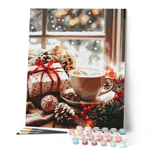 Carica l'immagine nel visualizzatore di Gallery, Dipingere con i numeri - Cappuccino al sapor di Natale Figured'Art