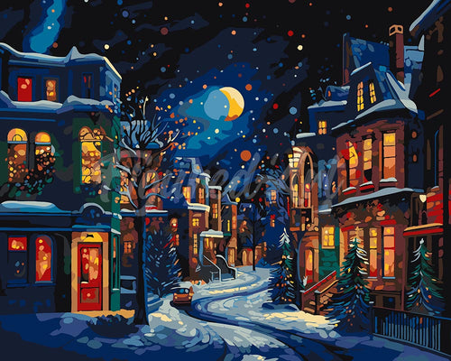 Dipingere con i numeri - Luna Crescente d'Inverno Figured'Art