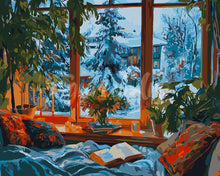 Carica l&#39;immagine nel visualizzatore di Gallery, Dipingere con i numeri - Sera Invernale Accogliente Figured&#39;Art