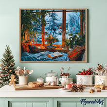 Carica l&#39;immagine nel visualizzatore di Gallery, Dipingere con i numeri - Sera Invernale Accogliente