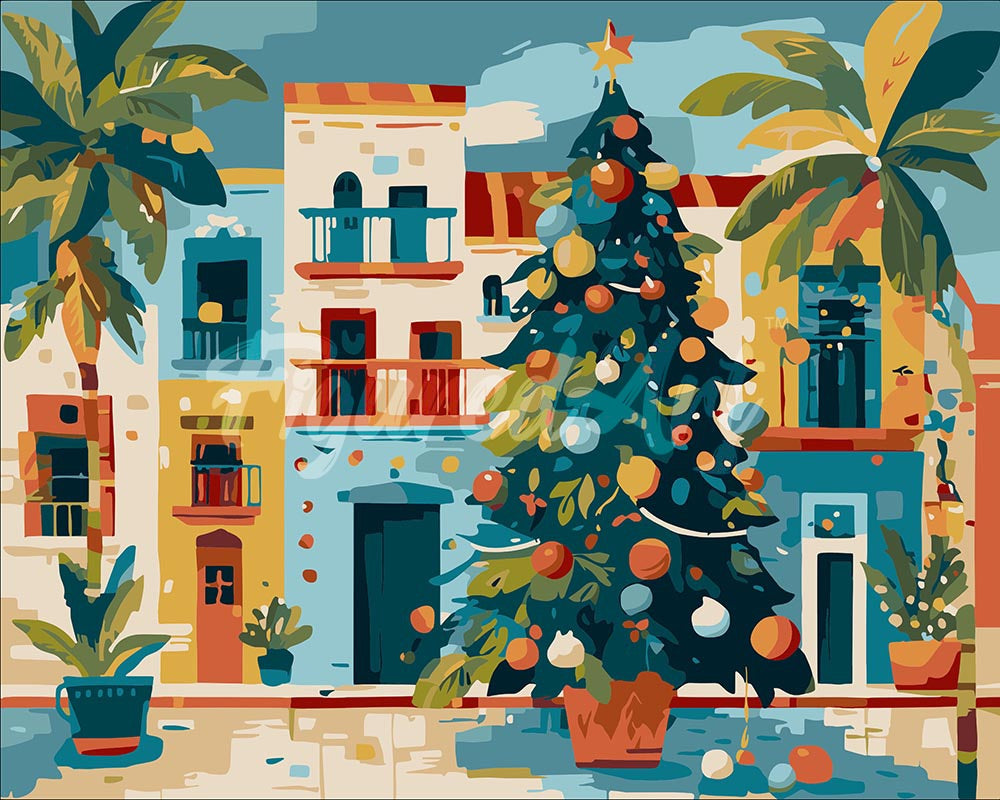 Dipingere con i numeri - Piazza Festiva Colorata Figured'Art