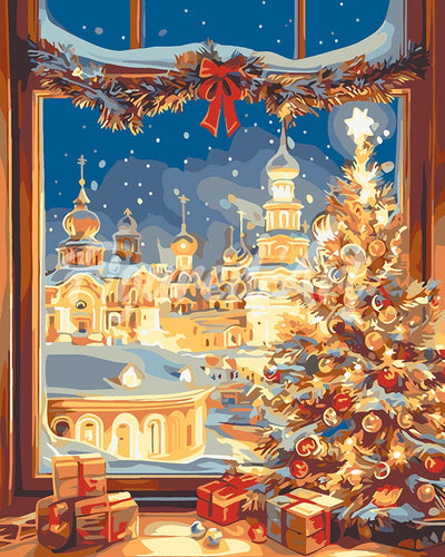Dipingere con i numeri - Bagliore della Vigilia di Natale Figured'Art
