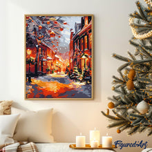 Carica l&#39;immagine nel visualizzatore di Gallery, Dipingere con i numeri - La Golden Hour a Natale