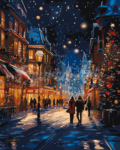 Dipingere con i numeri - Passeggiata di Natale Stellata Figured'Art