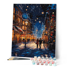 Carica l'immagine nel visualizzatore di Gallery, Dipingere con i numeri - Passeggiata di Natale Stellata Figured'Art