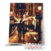 Carica l'immagine nel visualizzatore di Gallery, Dipingere con i numeri - Notte di Natale Romantica Figured'Art