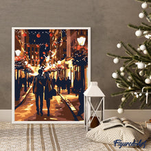 Carica l&#39;immagine nel visualizzatore di Gallery, Dipingere con i numeri - Notte di Natale Romantica