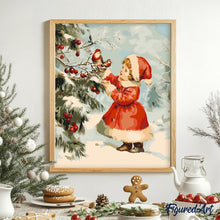 Carica l&#39;immagine nel visualizzatore di Gallery, Dipingere con i numeri - Adorabile ragazza di Natale