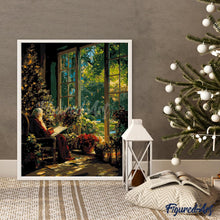 Carica l&#39;immagine nel visualizzatore di Gallery, Dipingere con i numeri - Momento di Quiete di Babbo Natale