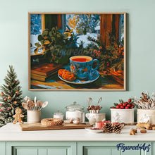 Carica l&#39;immagine nel visualizzatore di Gallery, Dipingere con i numeri - Tè del Pomeriggio Invernale