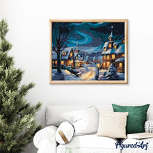 Carica l&#39;immagine nel visualizzatore di Gallery, Dipingere con i numeri - Villaggio di Natale Stellato