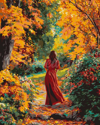Dipingere con i numeri - Dama in rosso Figured'Art