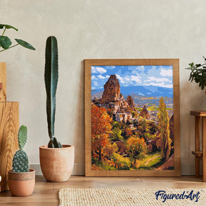 Dipingere con i numeri - Castello di roccia in Cappadocia