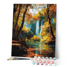 Carica l'immagine nel visualizzatore di Gallery, Dipingere con i numeri - Cascata d'autunno Figured'Art