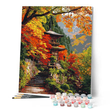 Carica l'immagine nel visualizzatore di Gallery, Dipingere con i numeri - Pagoda giapponese in autunno Figured'Art