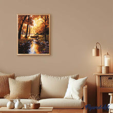 Carica l&#39;immagine nel visualizzatore di Gallery, Dipingere con i numeri - Ruscello dorato d&#39;autunno