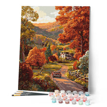 Carica l'immagine nel visualizzatore di Gallery, Dipingere con i numeri - Strada di campagna in autunno Figured'Art