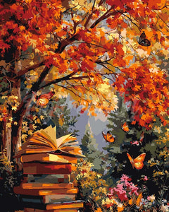 Dipingere con i numeri - Lettura con farfalle Figured'Art