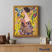 Carica l'immagine nel visualizzatore di Gallery, Dipingere con i numeri - Dama con ventaglio - Klimt