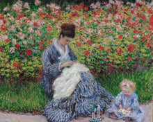 Carica l'immagine nel visualizzatore di Gallery, Dipingere con i numeri - Camille Monet e un bambino nel giardino dell’artista ad Argenteuil - Monet Figured'Art