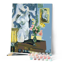 Carica l'immagine nel visualizzatore di Gallery, Dipingere con i numeri - Torso in gesso con mazzo di fiori - Matisse
