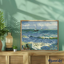 Carica l'immagine nel visualizzatore di Gallery, Dipingere con i numeri - Il Mare a Les Saintes Maries - Van Gogh