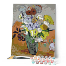 Carica l'immagine nel visualizzatore di Gallery, Dipingere con i numeri - Natura morta: vaso con rose e anemoni - Van Gogh